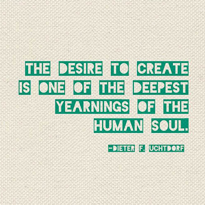 positive quotes, The desire to create is one of the deepest yearnings of the human soul. 